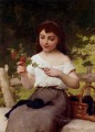A Sprig Of Flowers Academic realism girl Emile Munier